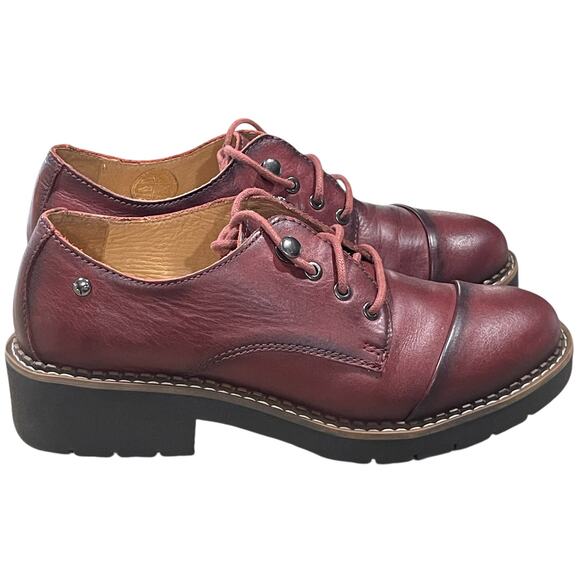 Pikolinos Women's Leather Vicar Oxford Shoes in Burgundy Size EU 36 US 5.5-6 - Picture 8 of 10